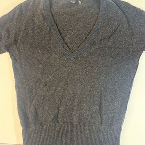 Magaschoni Gray V-Neck Sweater